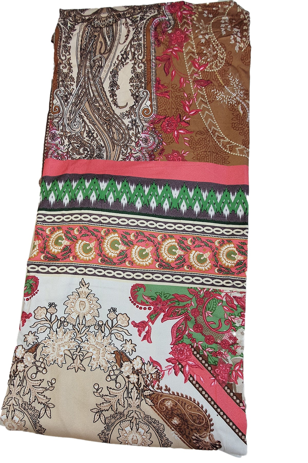 Tussar Muslin Cotton Printed Unstitched Suit Set