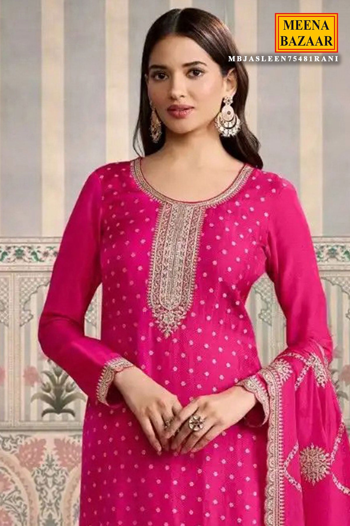 Rani Crepe Embroidered Unstitched Suit