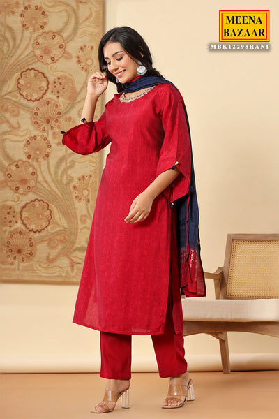 Rani Muslin Sequin Embroidered Suit Set