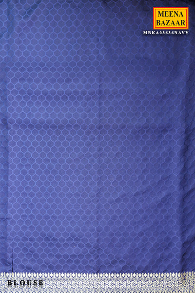 Navy Banarasi Silk Zari Woven Saree