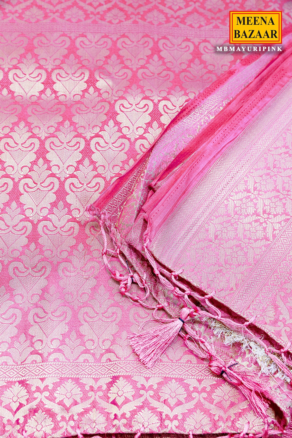 Pink Silk Zari Woven Saree