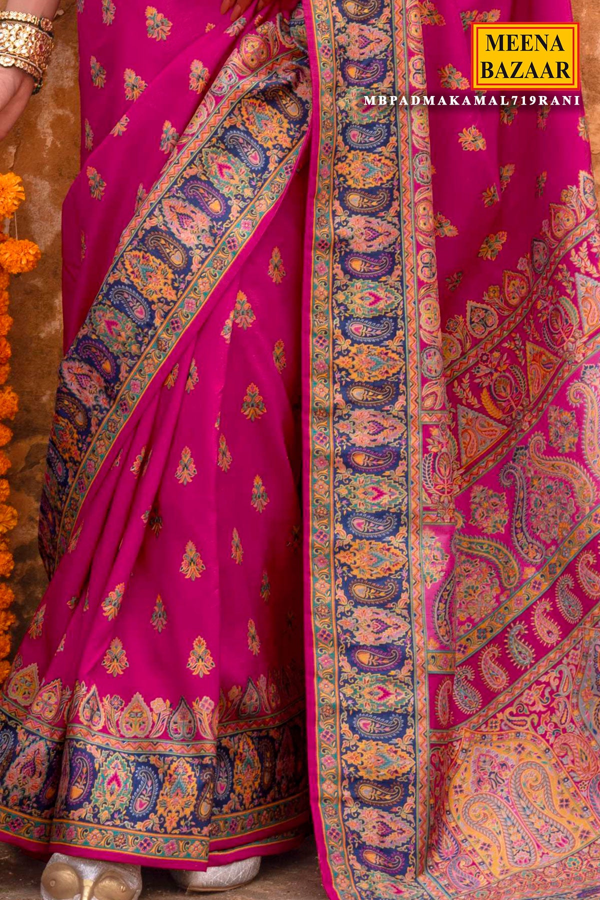 Rani Silk Handwoven Printed Saree