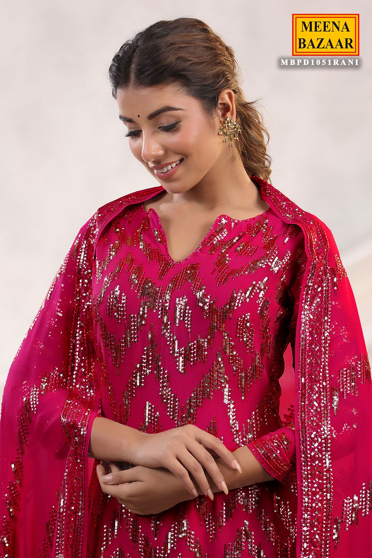 Rani Georgette Sequins Embroidered Suit