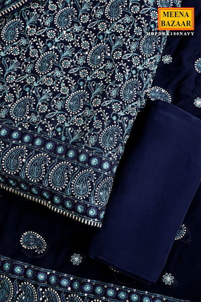 Navy Suit Piece Bold Meets Classic Unstitched Suit