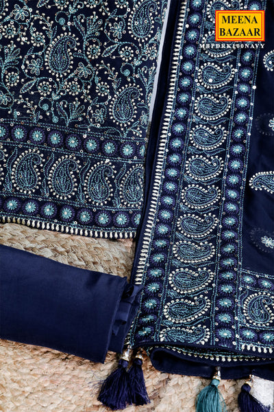 Navy Suit Piece Bold Meets Classic Unstitched Suit