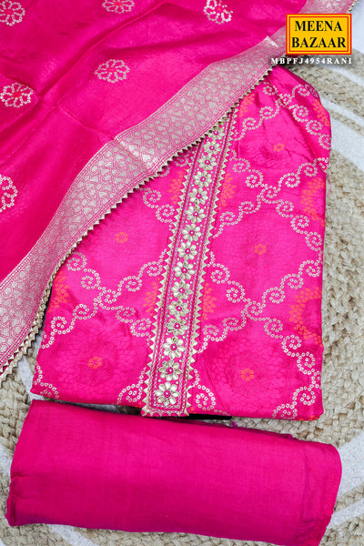 Rani Silk Embroidered Unstitched Suit