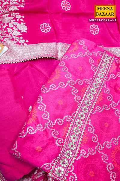 Rani Silk Embroidered Unstitched Suit