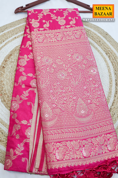 Rani Silk Weaving Saree Elegant Traditional Wear