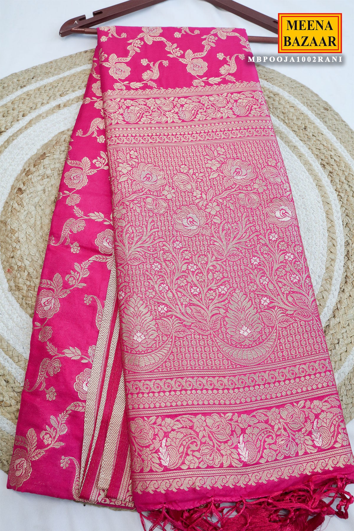 Rani Silk Weaving Saree Elegant Traditional Wear