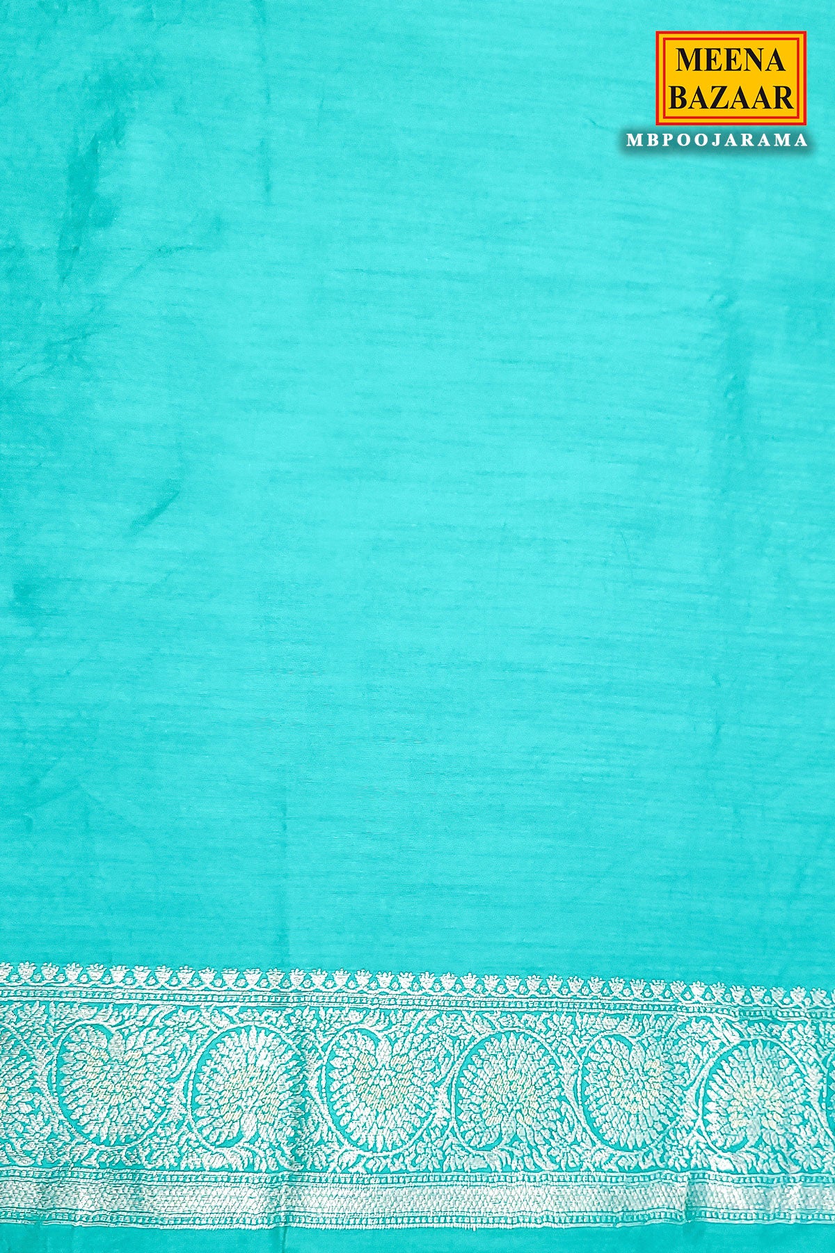 Rama Silk Blend Zari Woven Saree