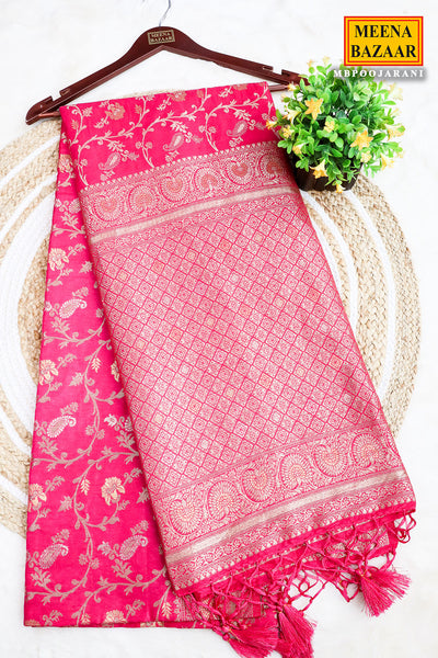 Rani Silk Blend Zari Woven Saree