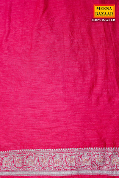 Red Silk Blend Zari Woven Saree