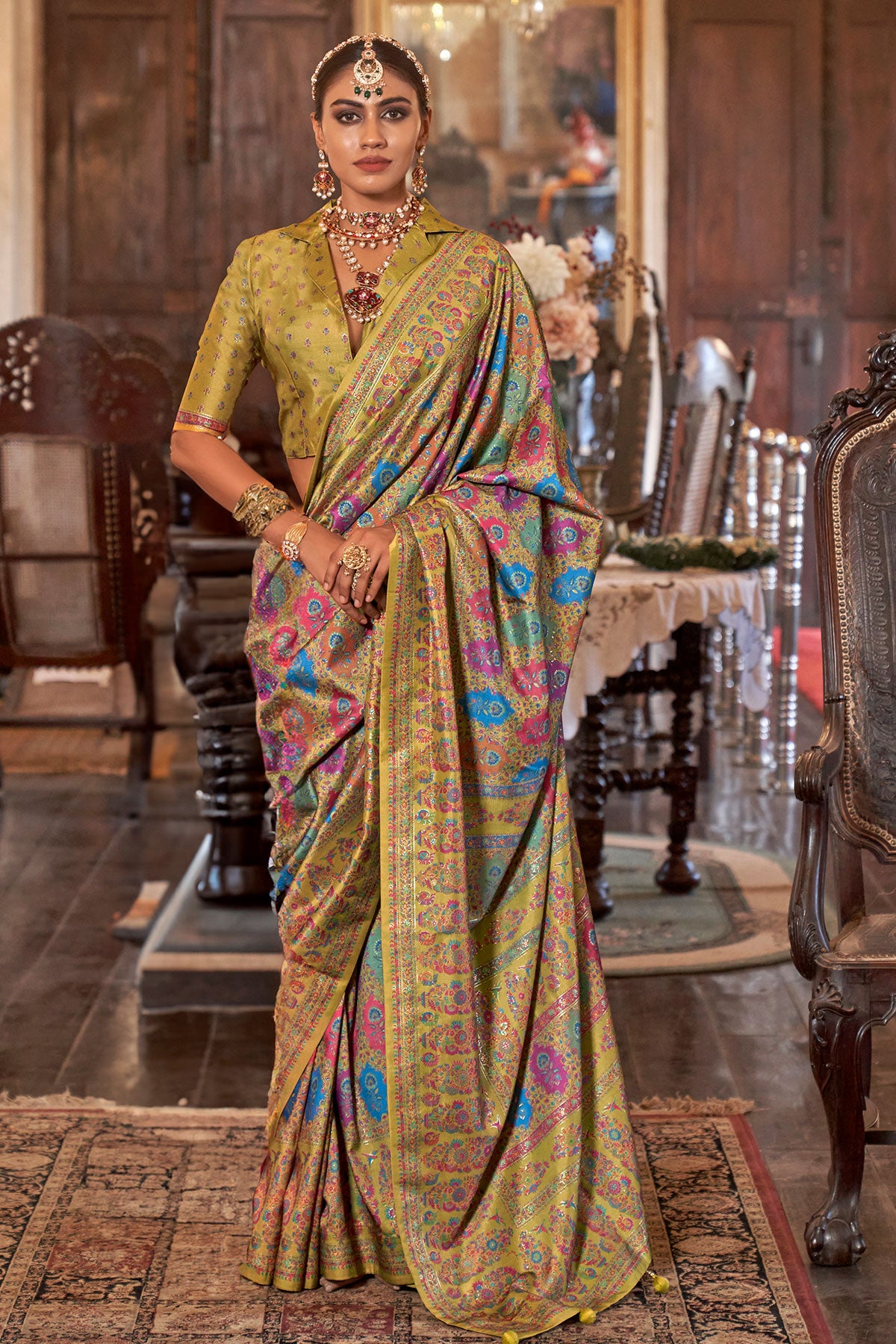 Mustard Silk Weaving Saree Elegant Traditional & Casual Wear
