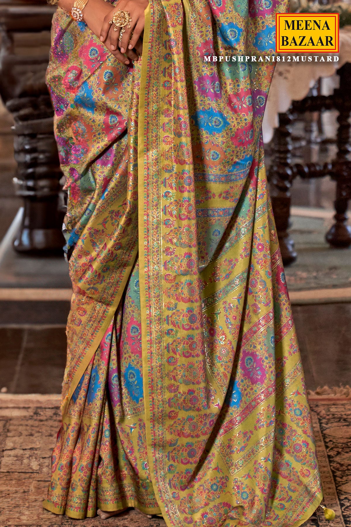Mustard Silk Weaving Saree Elegant Traditional & Casual Wear