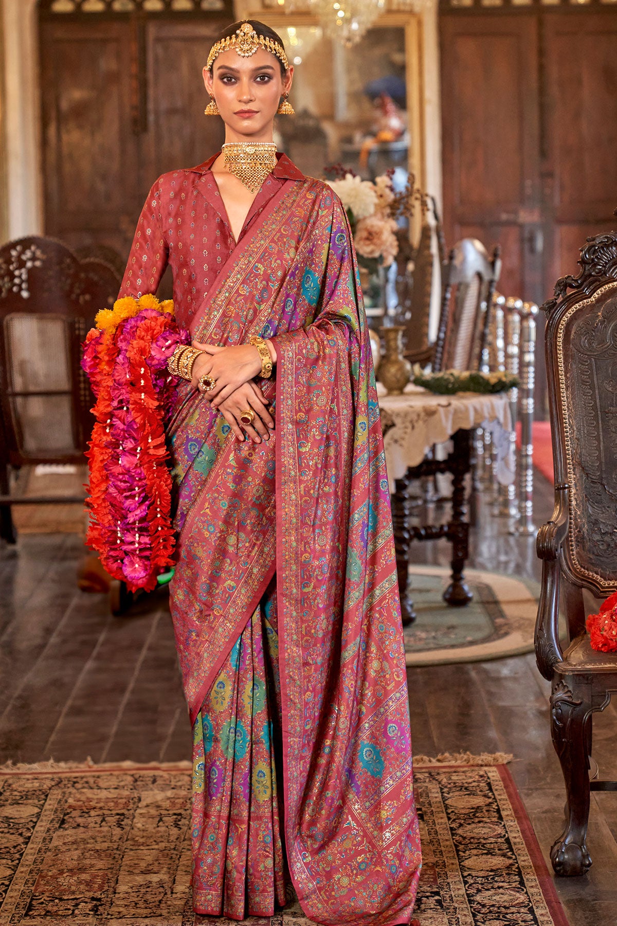 Maroon Silk Weaving Saree Elegant Traditional & Casual Wear