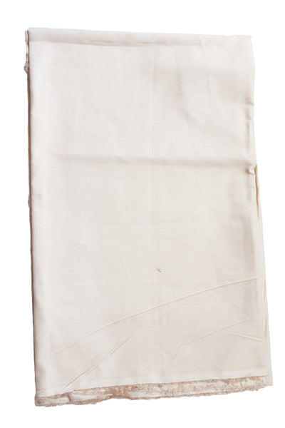 Cream Printed Cotton Resham Embroidered Unstitched Suit