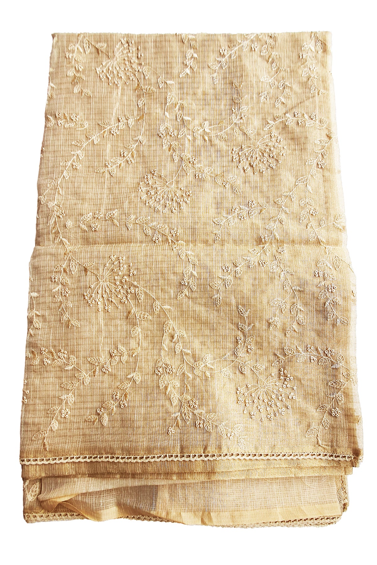 Tussar Cotton Tissue Woven Saree