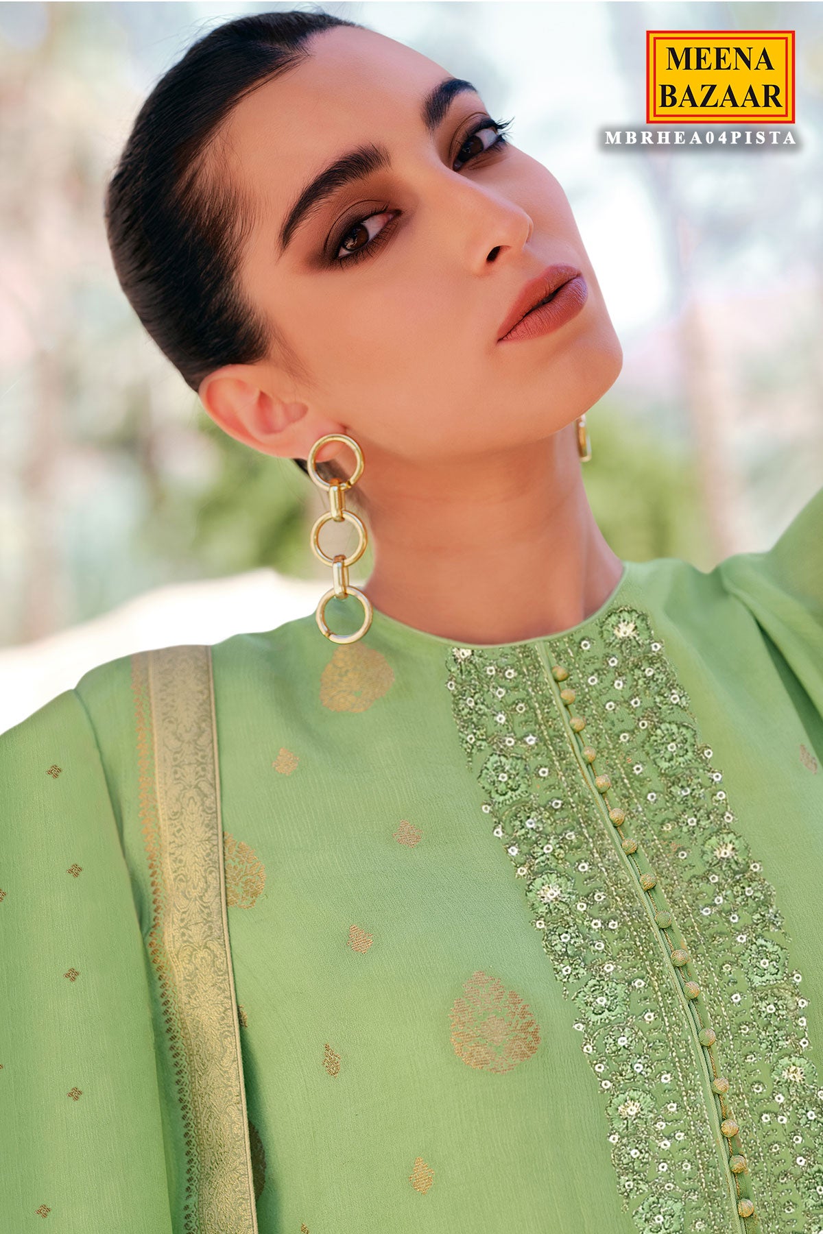 Pista Chinon Zari Sequin Embroidered Suit Set