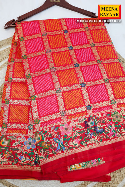 Red Silk Weaving Saree Elegant Traditional & Festive Wear