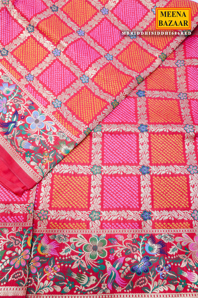 Red Silk Weaving Saree Elegant Traditional & Festive Wear