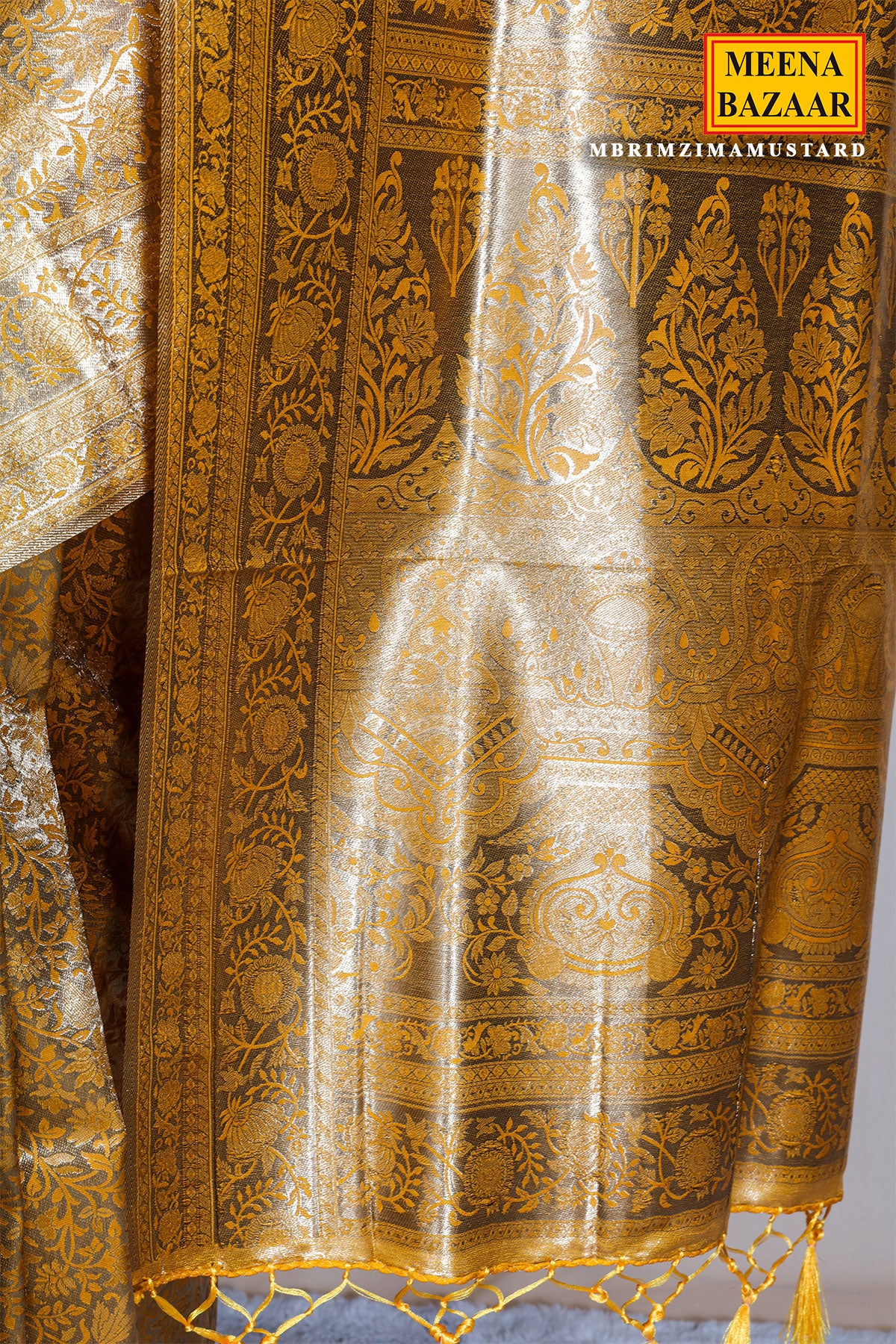 Mustard Silk Weaving Saree Traditional Festive & Wedding Wear