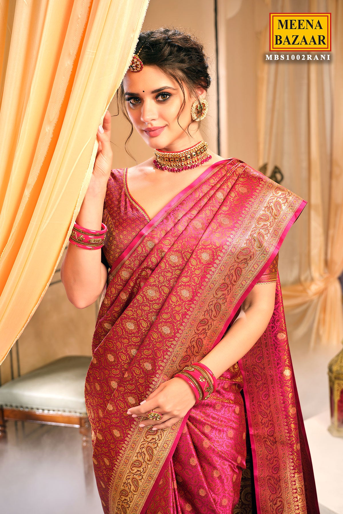 Rani Woven Banarasi Silk Saree