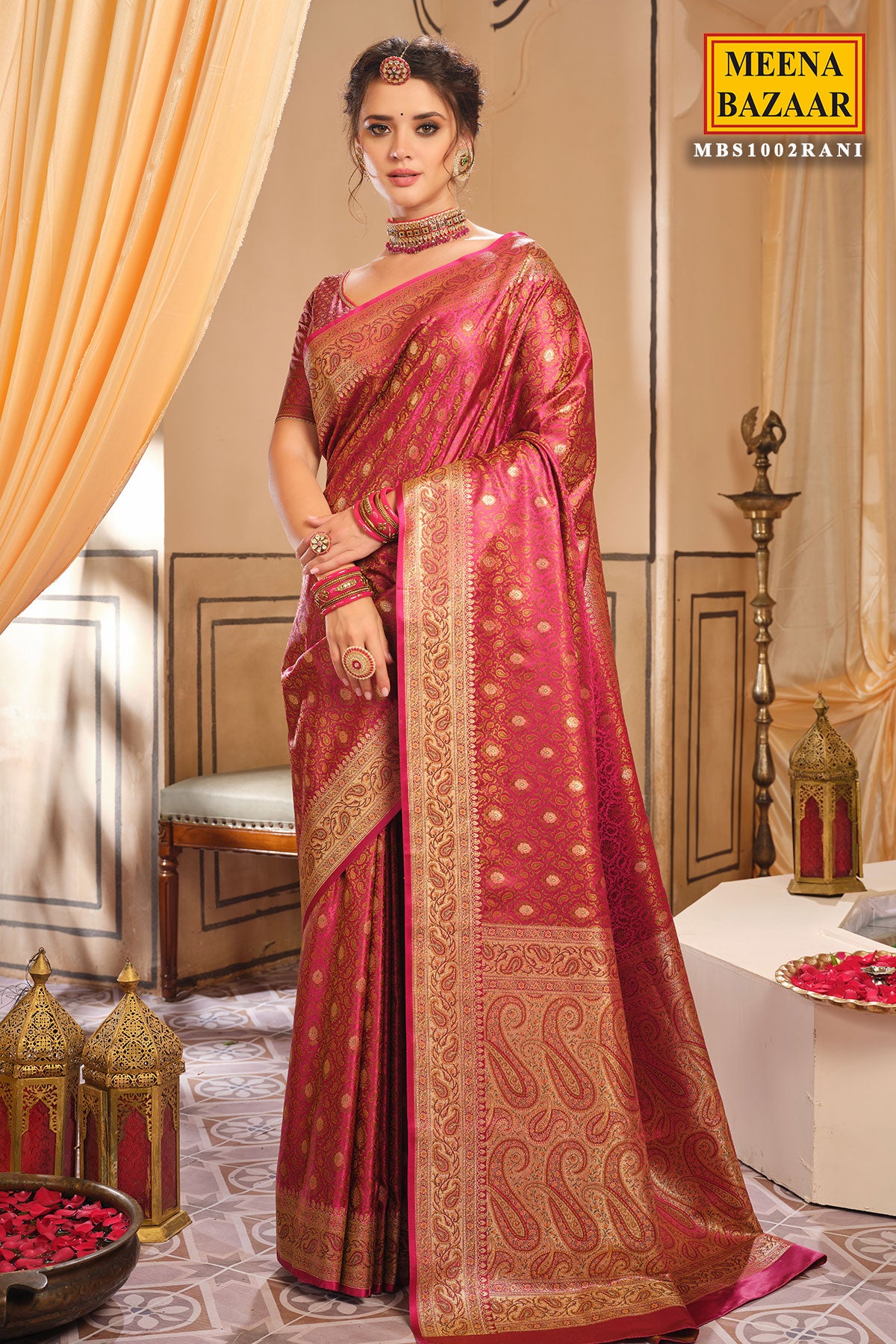 Rani Woven Banarasi Silk Saree