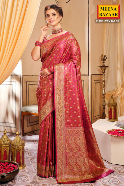 Rani Woven Banarasi Silk Saree