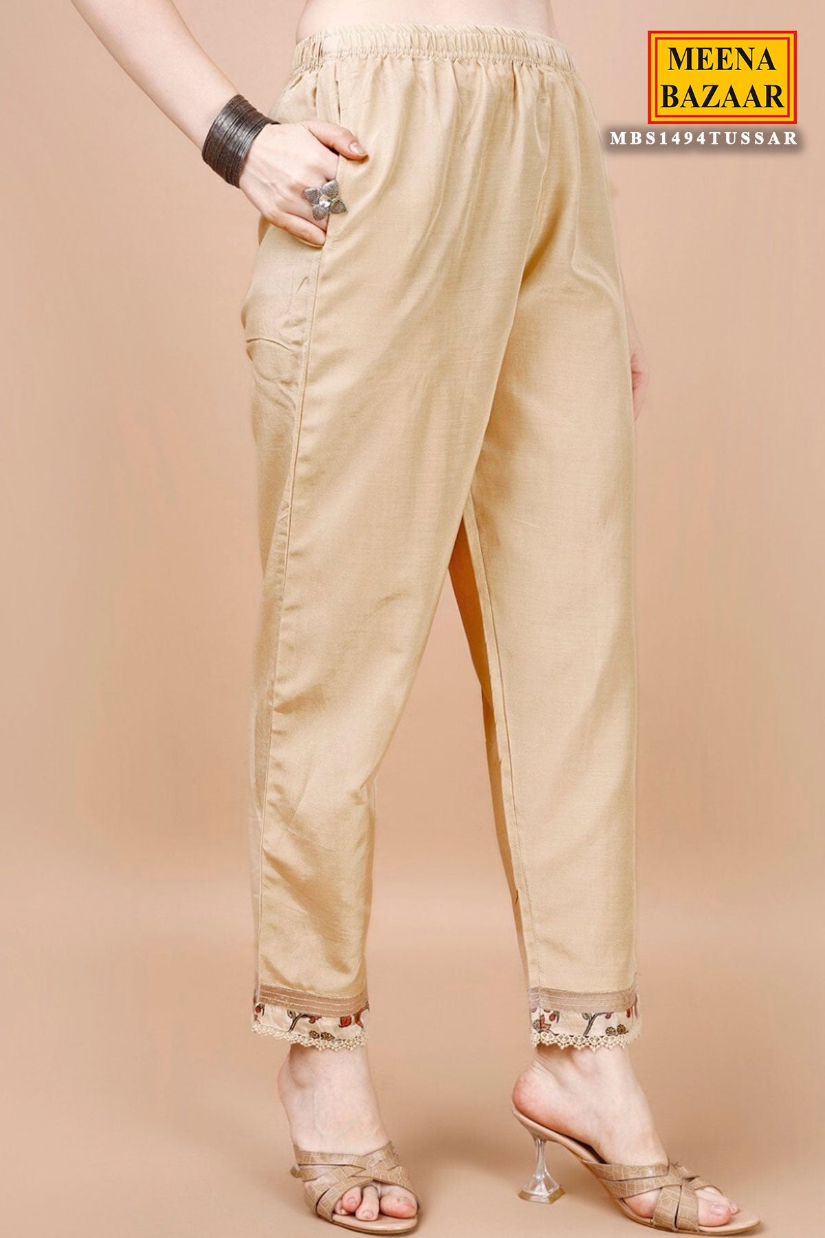 Tussar Modal Silk Embroidered Kurti Pants Set