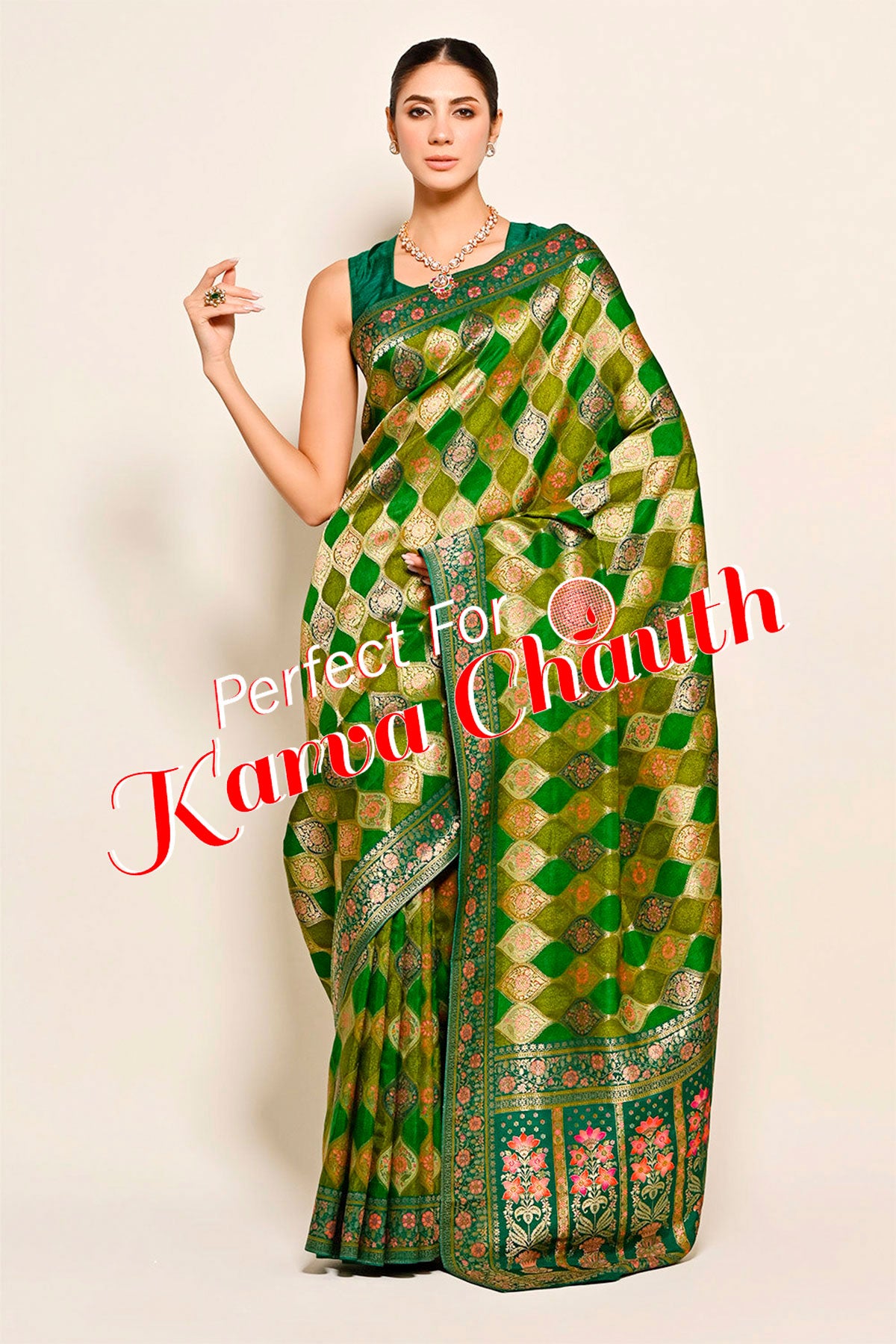 Green Modal Silk Zari Woven Saree