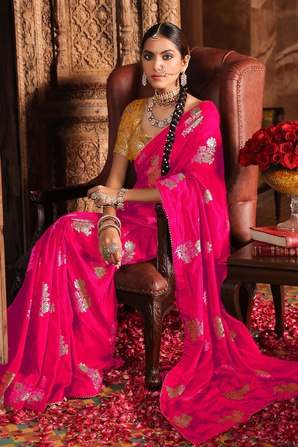 Rani Silk Woven Saree