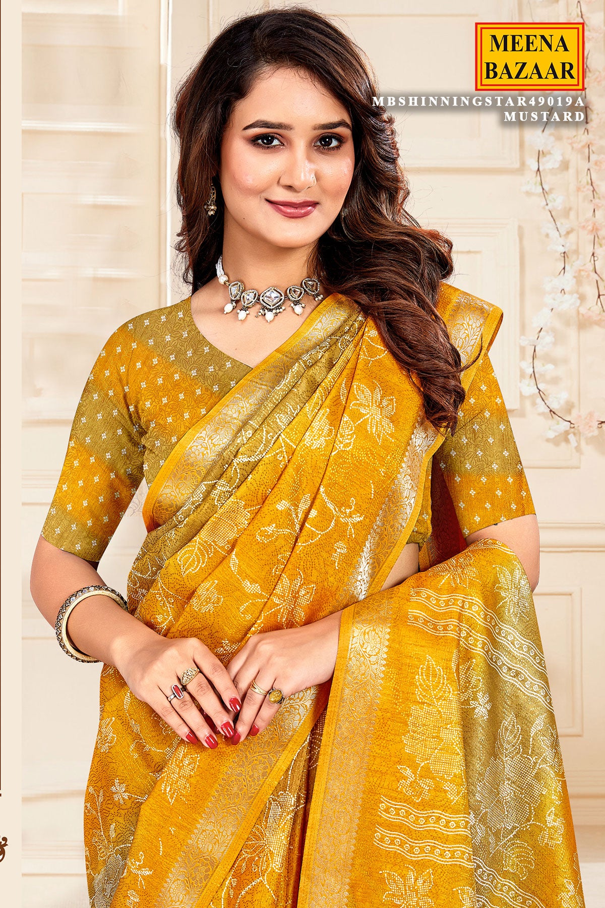 Mustard Magic Printed Saree
