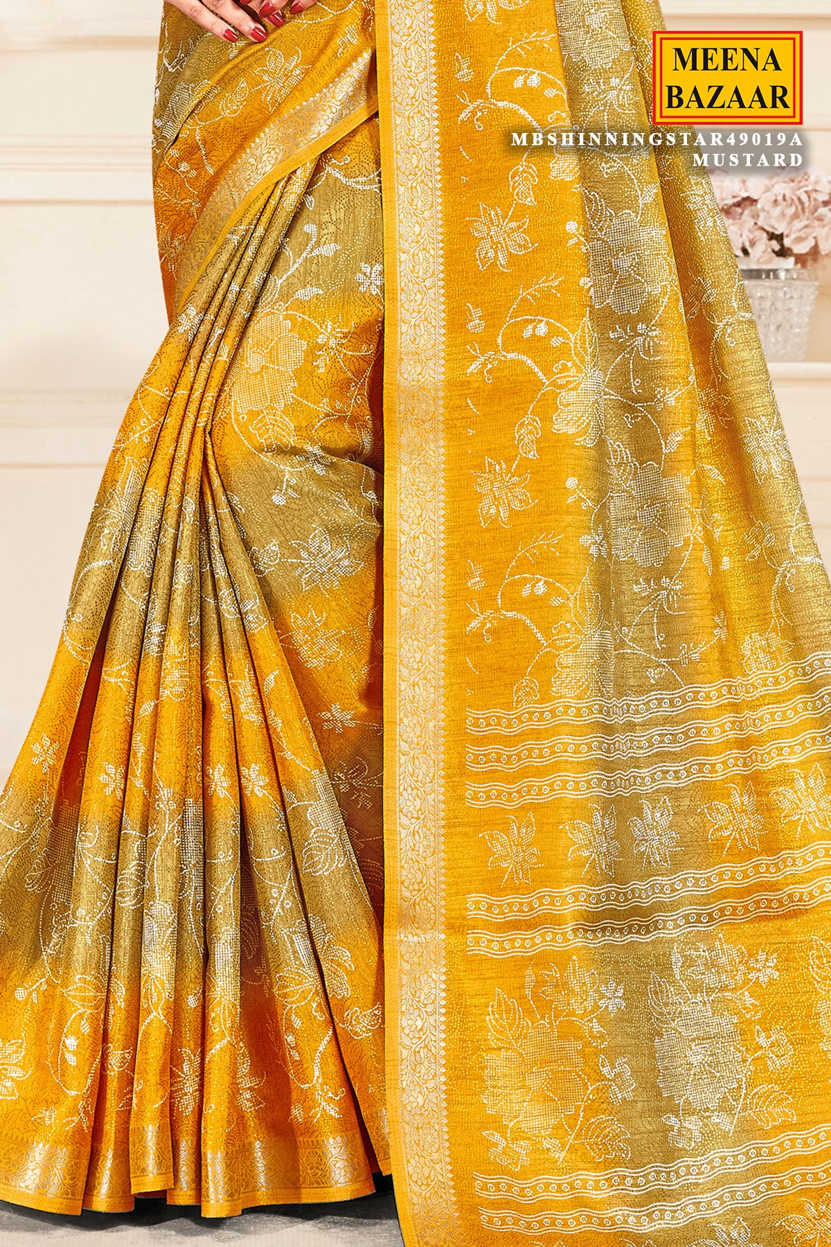 Mustard Magic Printed Saree