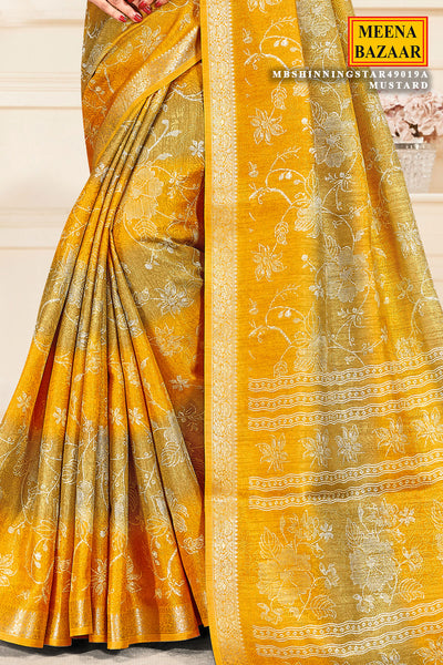 Mustard Magic Printed Saree
