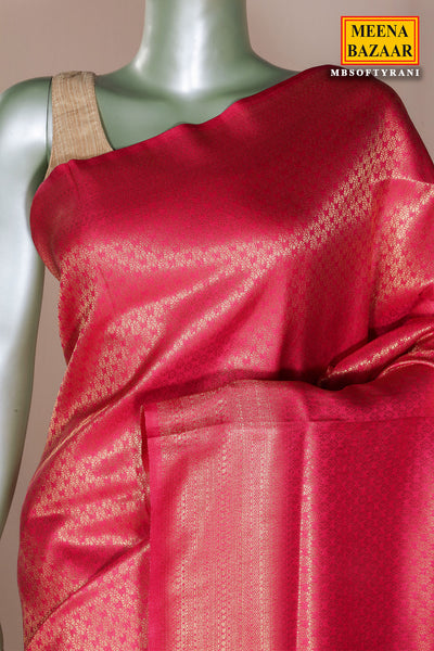 Rani Silk Weaving Saree Elegant Festive & Wedding Wear Saree