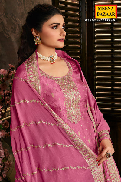 Rani Modal Silk Zari and Threadwork Woven Suit Set