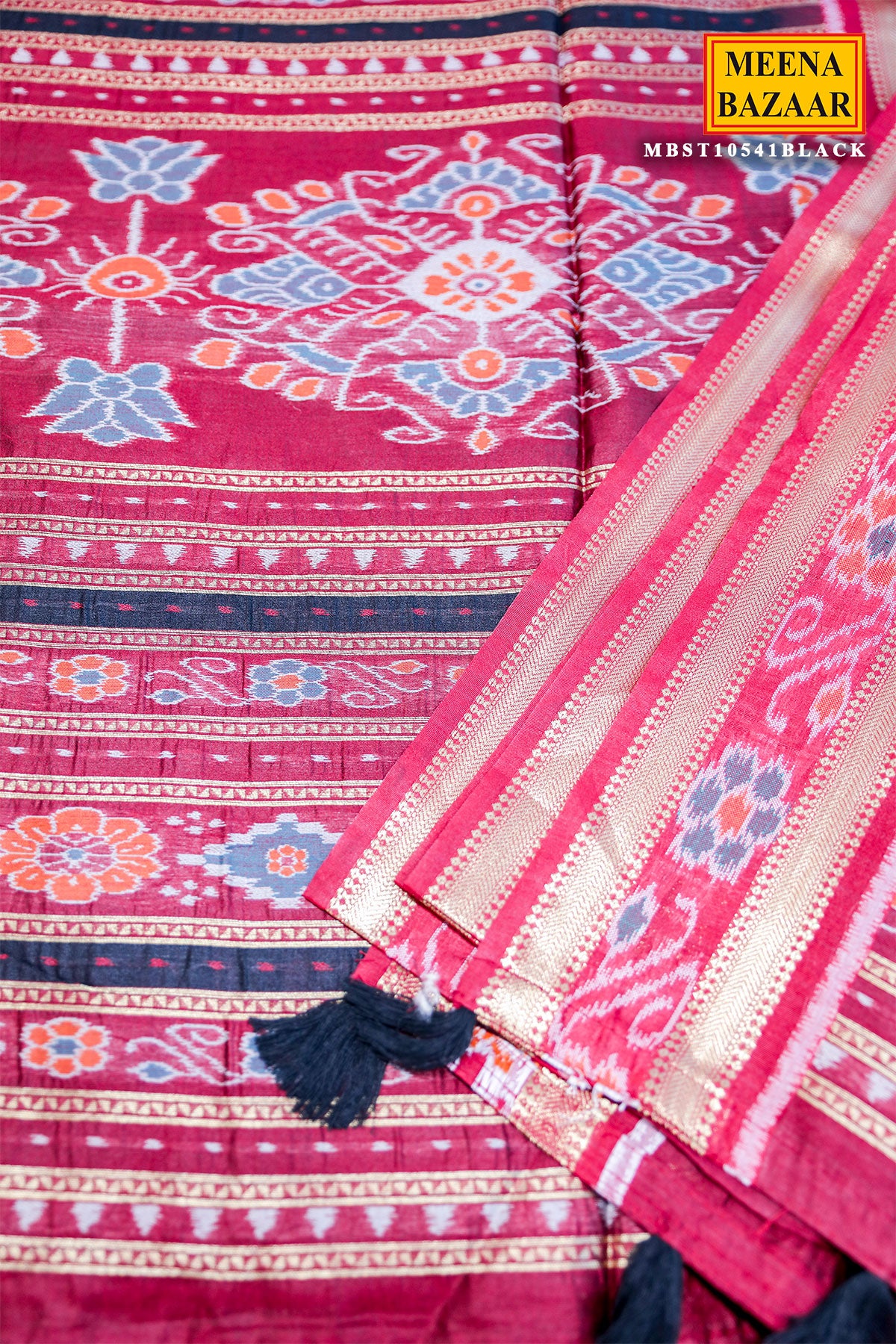 Black Soft Silk Saree – Minimal Zari Elegance