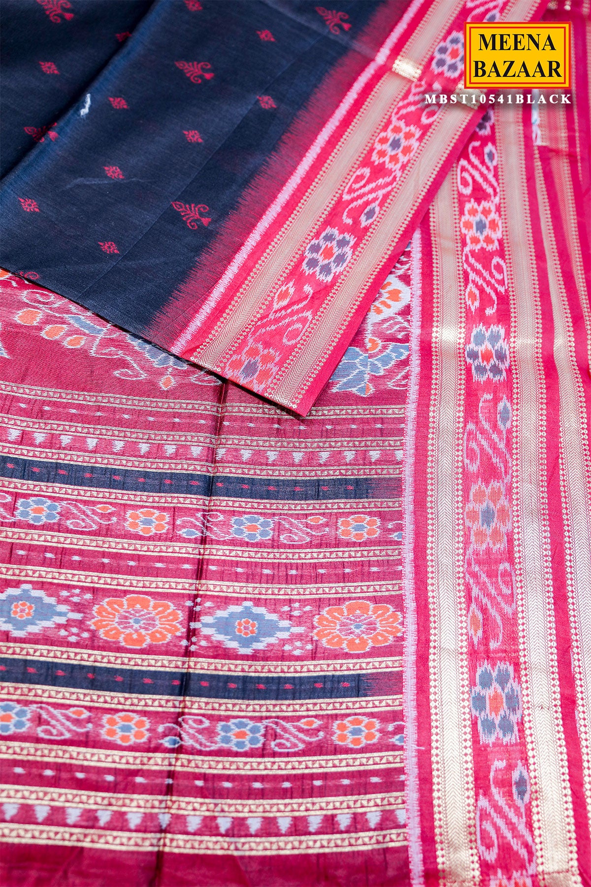 Black Soft Silk Saree – Minimal Zari Elegance