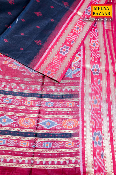 Black Soft Silk Saree – Minimal Zari Elegance