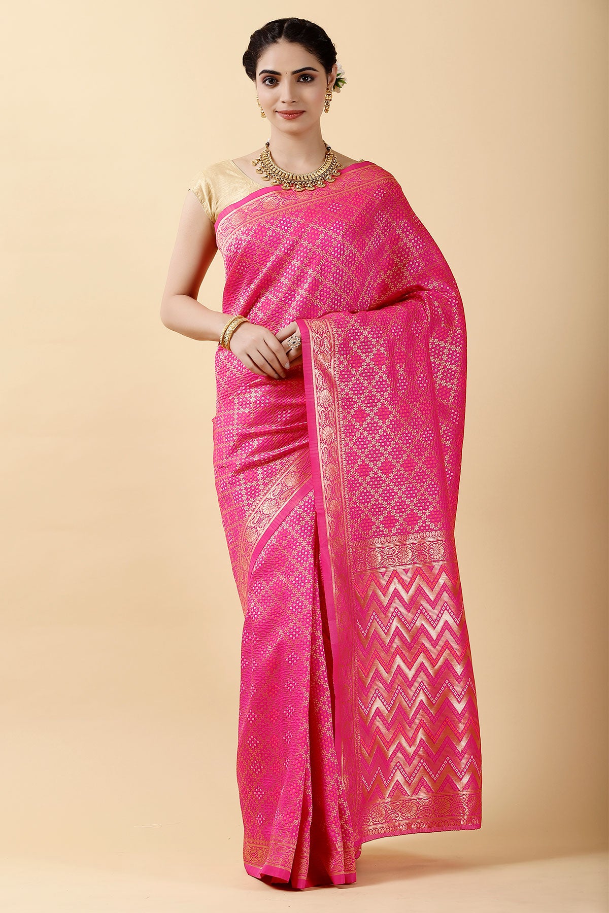 Rani Cotton Woven Saree