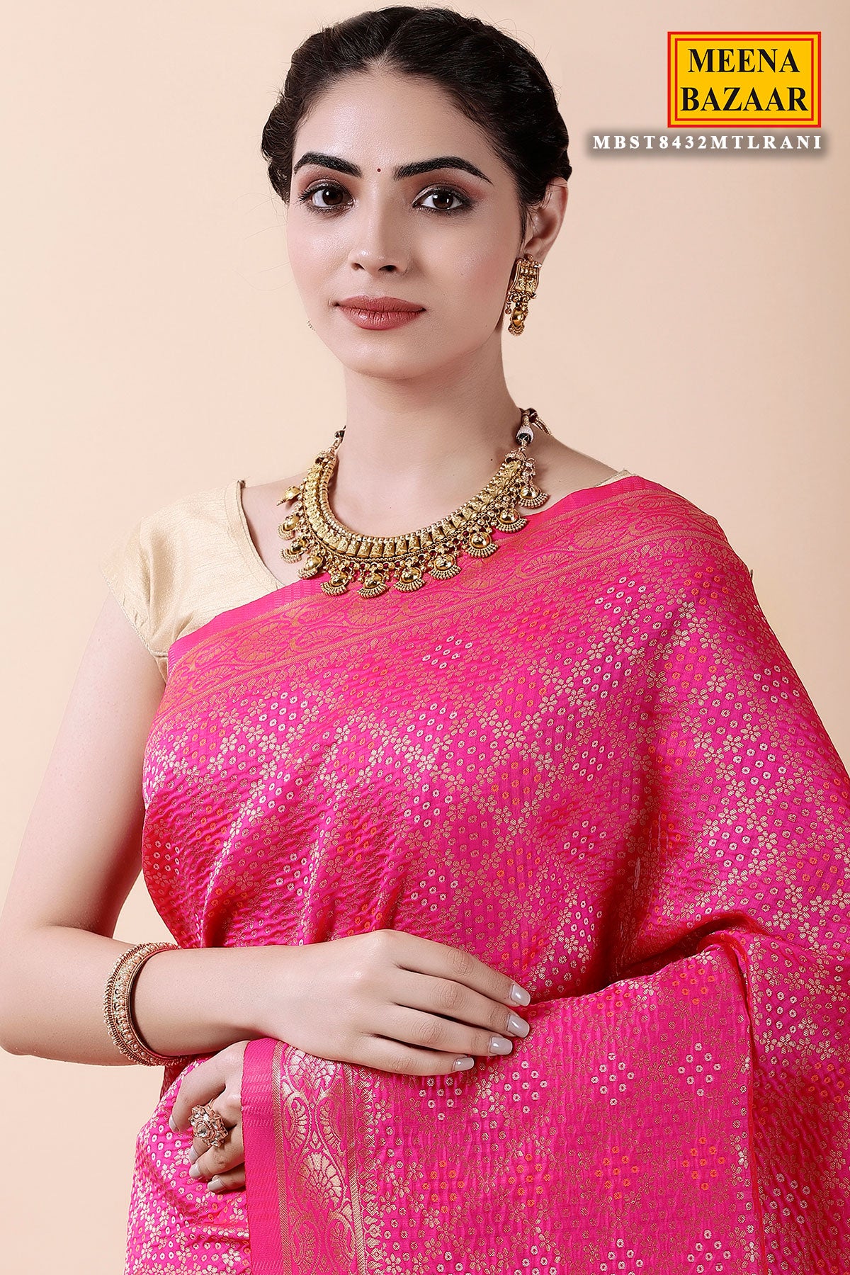 Rani Cotton Woven Saree