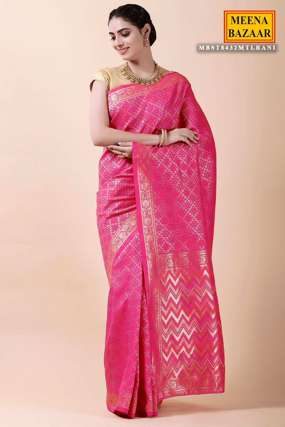 Rani Cotton Woven Saree