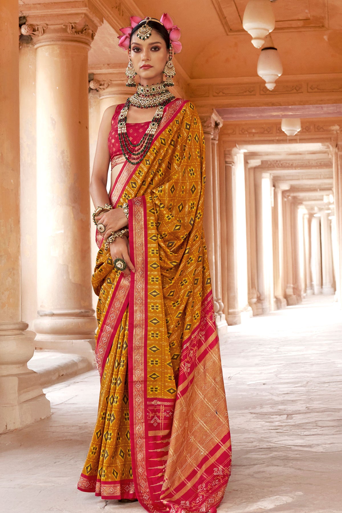 Mustard Silk Weaving Saree Elegant Traditional & Festive Wear