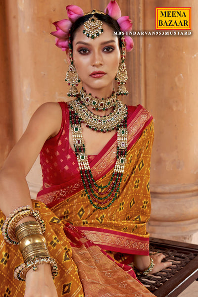 Mustard Silk Weaving Saree Elegant Traditional & Festive Wear