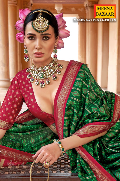 Green Silk Weaving Saree Elegant Traditional & Festive Wear