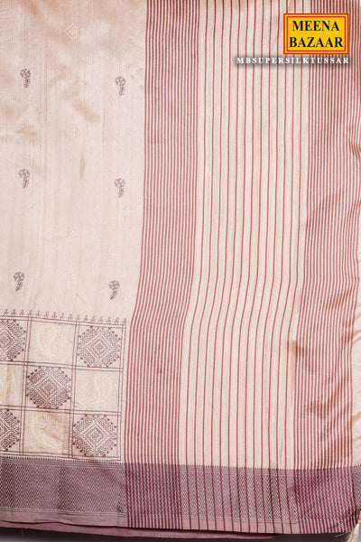 Tussar Silk Printed Thread Embroidered Saree