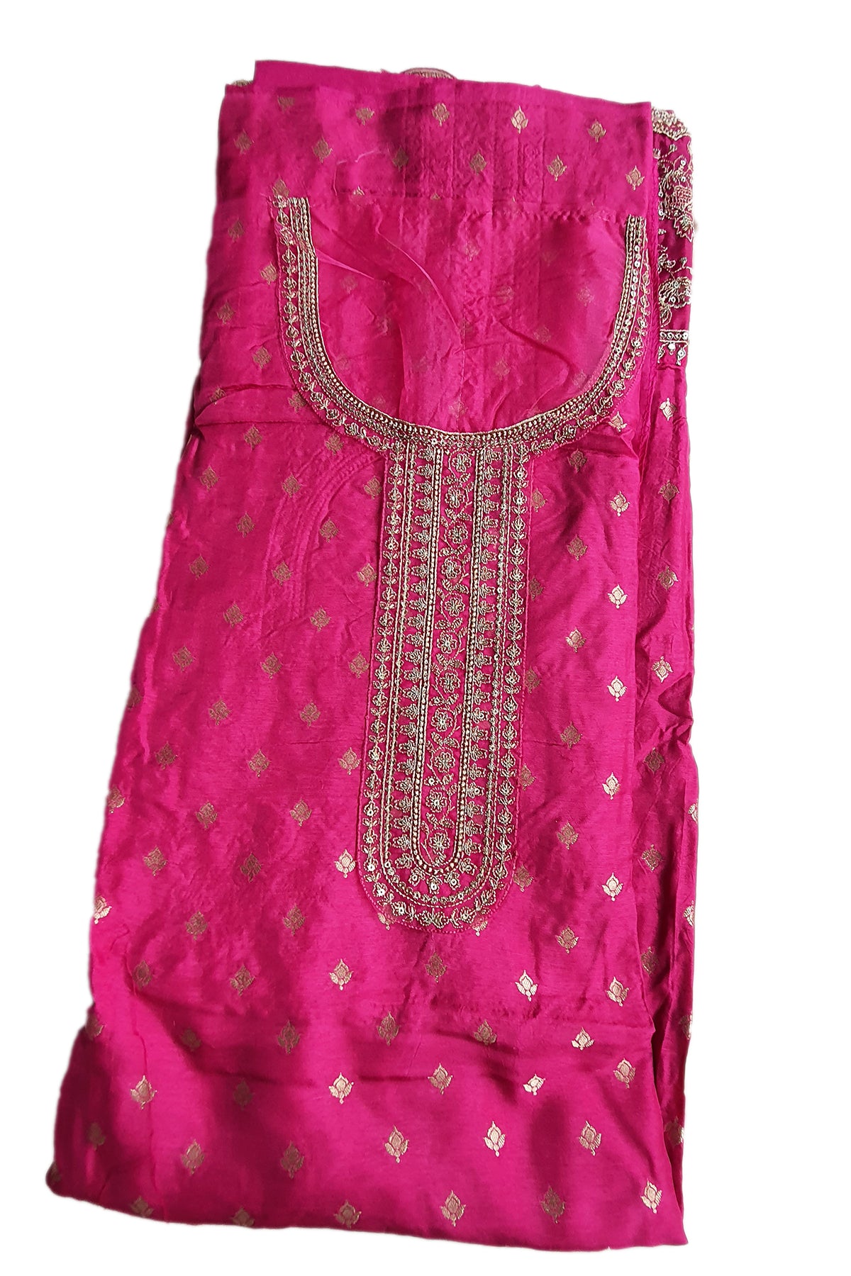 Pink Dola Silk Zari and Sequins Embroidered Suit Set