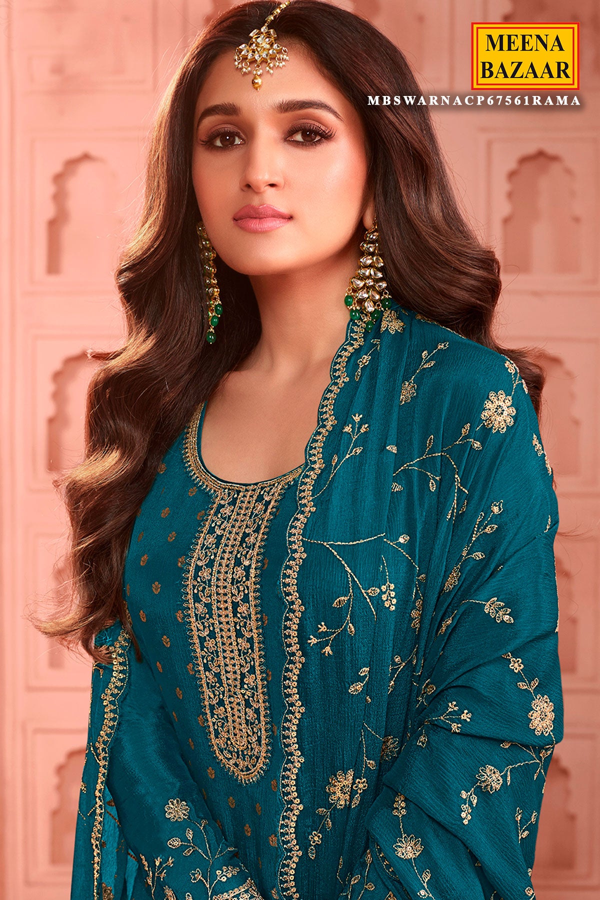 Rama Dola Silk Zari and Sequins Embroidered Suit Set