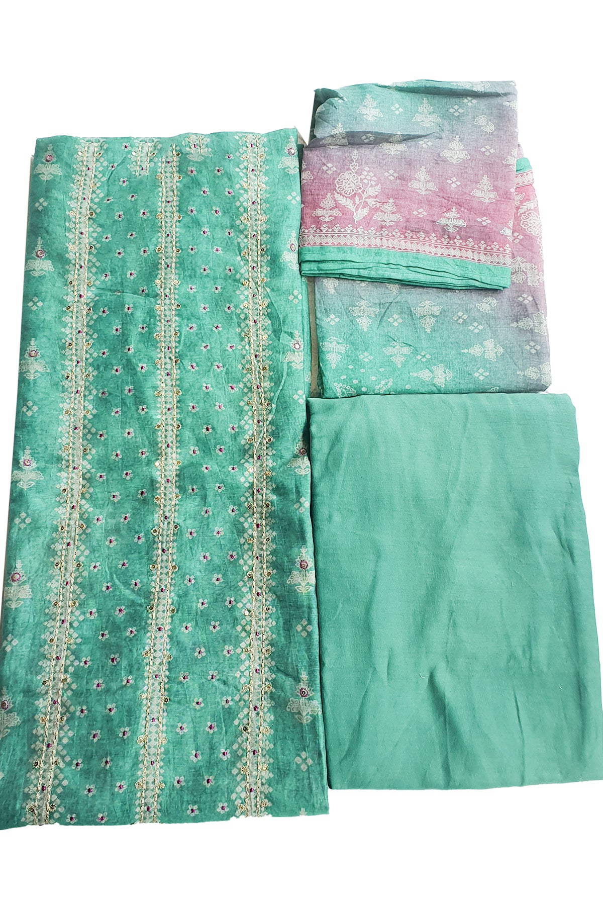 Rama Linen Cotton Printed Unstitched Suit Set