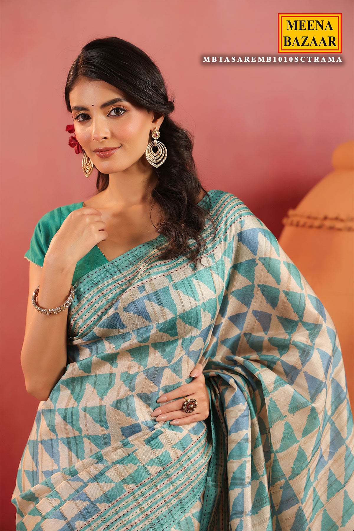 Rama Printed Cotton Saree Lightweight Daily & Office Wear